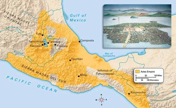 aztecs tenochtitlan map